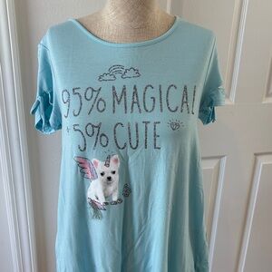 Justice size 16 baby blue top